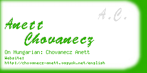 anett chovanecz business card